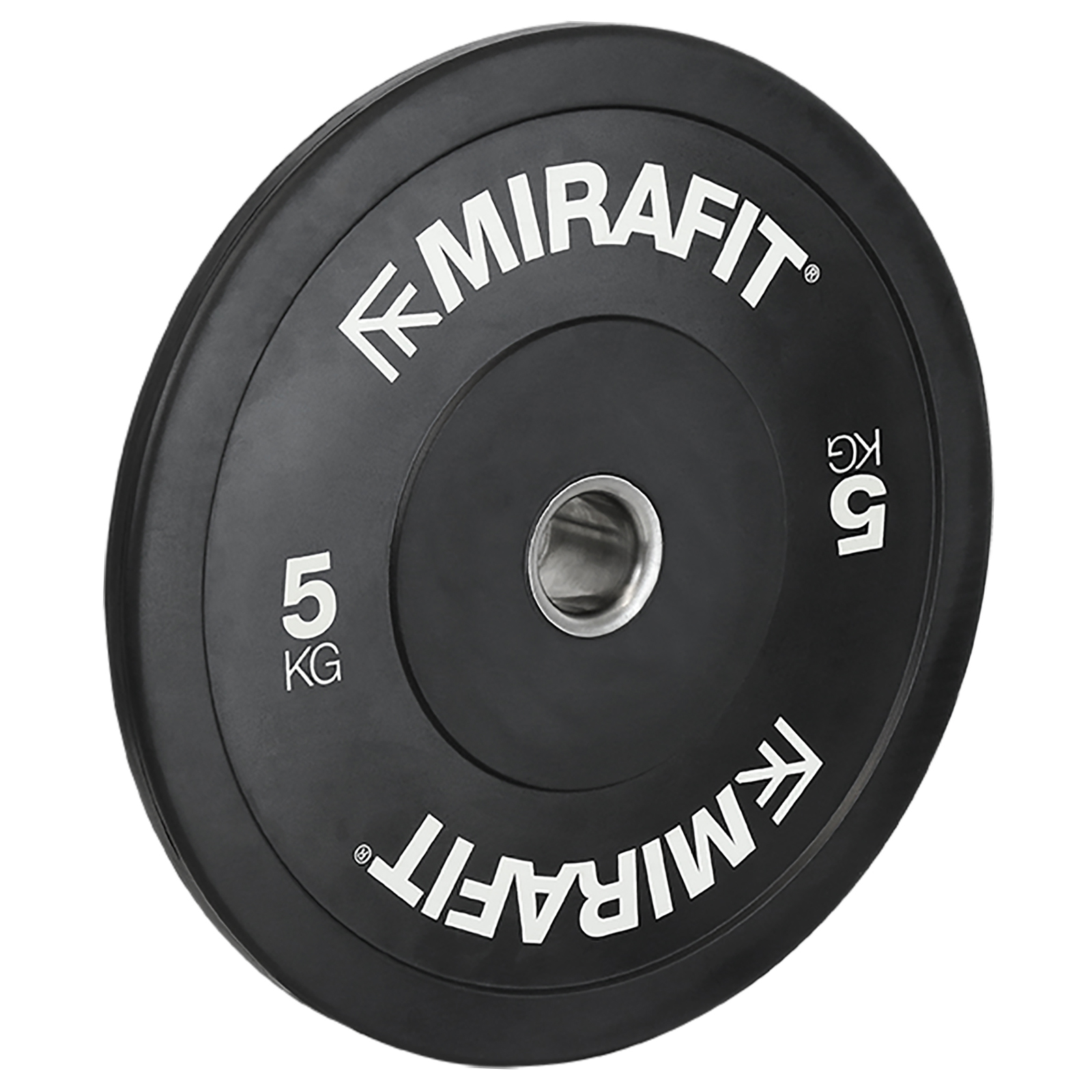 Mirafit Black 2" Olympic Rubber Bumper Plates Weight Lifting Discs Gym